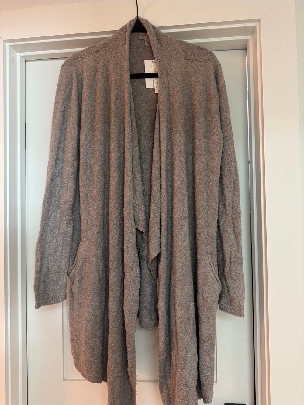 Barefoot Dreams Cozy Oversized Open-Front Women's Sweater Cardigan - Gray